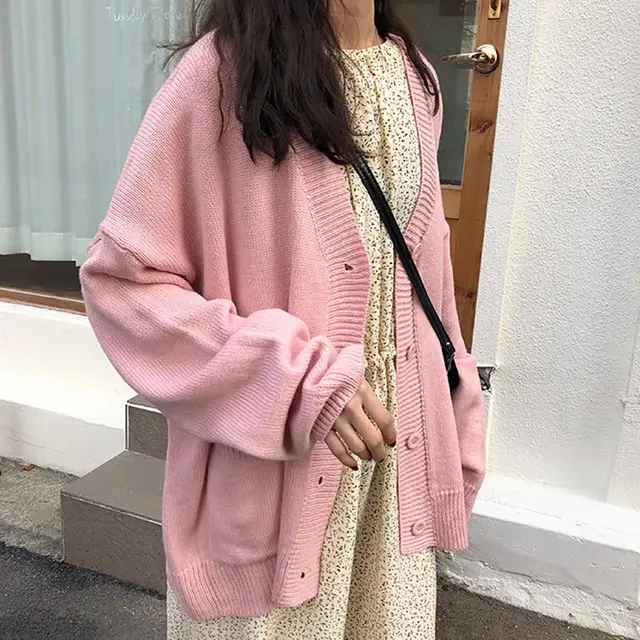 Aesthetic pink outlet sweater